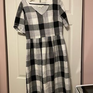 Piper and Scoot Buffalo plaid midi dress size small
